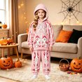 thumbnail image 5 of HAYIMI Boys Girls Halloween Skeleton Printed 2 Piece Outfit Set, Long Sleeve Hooded Sweatshirt with Graphic Joggers Pants, Kids Holiday Loungewear Tracksuit Clothes Sets, 5 of 5