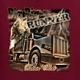 thumbnail image 2 of Wild Bobby, Big Rig Runner Trailer Truck Runnin Alone, Cars and Trucks, Men Graphic Tee, Maroon, X-Large, 2 of 4