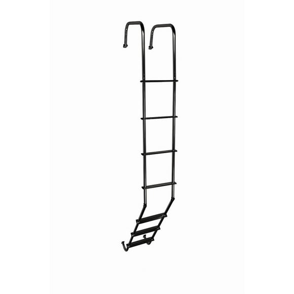 Stromberg Échelle de Porte Arrière Carlson LA-401BA s'Adapte à l'Arrière de Tout Véhicule Récréatif Droit Ou Profilé; Diamètre de 1 Pouce Tubulure/marches Plates; Capacité de Poids de 250 Livres; 7 Échelons; Noir