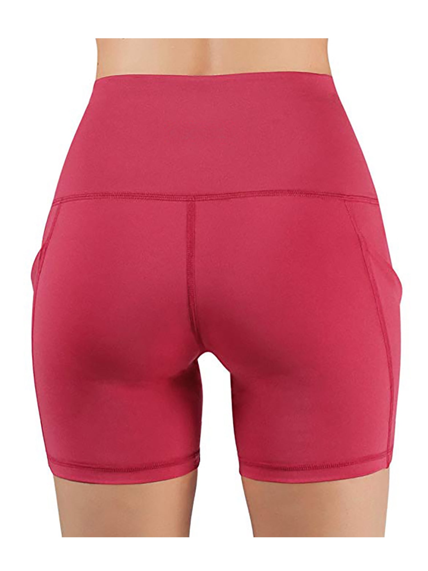 short yoga pants with side pockets