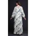 thumbnail image 2 of Bimba Polyester Georgette Blossom & Robin Bird Print Womenâ€™s Long Elastic Waist Casual Summer MaxiÂ&nbsp;Dress-X-Large, 2 of 5