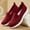 Red, variant on Willtoo 2026 Orthopedic Slip on Walking Shoes for Women Comfortable Embroidered Arch Support Wide Width Work Sneakers Nurse Shoes for Women Black 6.5 Wide