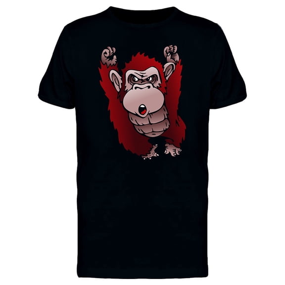 Red Monkey With Arms Lifted Up Tee Men's -Image by Shutterstock