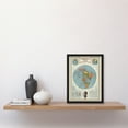 thumbnail image 2 of Flat Earth American School Of The Air Age World Map Polar Projection Radio Vintage Advert Artwork Framed Wall Art Print A4, 2 of 3