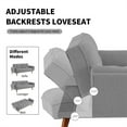 thumbnail image 4 of Aukfa 75" Flared Arm Futon Convertible Sofa Bed, Tufted Sleeper Couch for Home Office, Linen, Gray, 4 of 8
