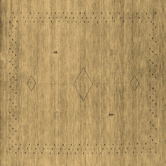 Ahgly Company Indoor Square Abstract Brown Contemporary Area Rugs, 3' Square