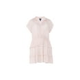 thumbnail image 5 of Scoop Women's Satin Mini Ruffle Dress with Cap Sleeves, Sizes XS-4X, 5 of 5