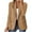 Khaki, variant on Women's Fashion Solid Button Suit Coat Long Sleeve Hatless Casual Coat/Jacket