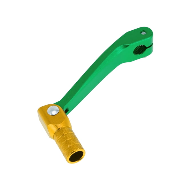 Palanca de cambio de motocicleta plegable para Honda CRF150F 2003-2017, aleación de aluminio, palanca de cambio verde con cabeza dorada