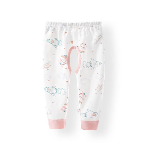 uublik Boys' Girls' School Uniform Pants Size 0-2T Baby Long Pants Elastic Waist Jogger Pants Sweatpants Pink