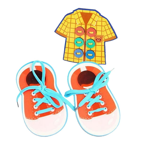 Juguetes de rosca de Montessori juguetes para actividades preescolares juguetes educativos para naranja Baoblaze tablero de enhebrado de cordones