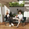 thumbnail image 2 of Outsunny Outdoor Rocking Chair Set w/ Cushion, Mesh Patio Chair, Dark Grey, 2 of 10
