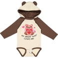 thumbnail image 3 of Inktastic My Great Aunt Loves me- bear and hearts Boys or Girls Long Sleeve Baby Bodysuit, 3 of 5