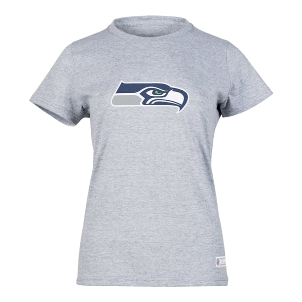 NFL Playera Aficionado Básica Seattle Seahawks Gris para Mujer, Talla Extra Grande