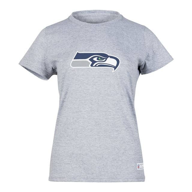 NFL Playera Aficionado Básica Seattle Seahawks Gris para Mujer, Talla Mediana