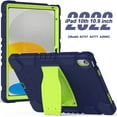 thumbnail image 2 of K-Lion for iPad 10.9" 10th Gen 2022 Hybrid Rugged Case with Built-in Hidden Kickstand Full Body Protection Shockproof Scratch-Resistant Durable Case for iPad 10th Gen,B, 2 of 9