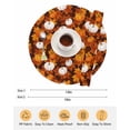 thumbnail image 6 of 13 Inch Round Placemats Set of 4, White Pumpkin Fall Non Slip Heat Insulation PP Table Mats, Thanksgiving Maple Leaves Autumn Washable Place Mats for Kitchen Dining Party Table Decor, 6 of 7