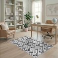 thumbnail image 2 of ODIKA 4'x6' Black Gray Geometric Crisscross Washable Area Rug Modern Handwoven Indoor Outdoor Design Pet Friendly, Non-Shedding for Bedroom, Reading Nook, 2 of 7
