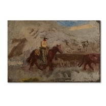 Trademark Fine Art 'Cowboy At Work' Canvas Art by Thomas Eakins