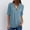 Blue, variant on Babysbule Womens Tops Clearance Women's Summer Long Sleeve Shirts Zip Casual Tunic V-Neck Rollable Blouse Tops