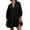 Black, variant on Chouyatou Women's Summer Puff Sleeve Tiered Tunic Babydoll Dress Cute Mini Button Down Shirt Dress