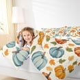thumbnail image 4 of Manfei Autumn Harvest Pumpkin Bedding Comforter Set,Happy Halloween Twin Comforter Sets,Orange Maple Leaves Bedding Set,Microfiber Room Decorative Reversible,2 Pieces, 4 of 8