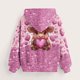 thumbnail image 4 of Sudadera con capucha para niños, camiseta de manga larga con estampado de cuello redondo para niños y niñas mayores, sudadera con capucha, top de poliéster para niña, 4 of 6