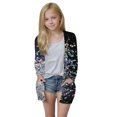 thumbnail image 1 of hengsof Children's Fashion Jacket Girls Long Sleeve Cute Print Pattern Casual Jacket Comfortable Glittering Open Jacket with Pockets, 1 of 7