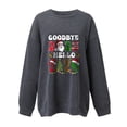 thumbnail image 2 of Gibobby Sudaderas de moda Navidad Mujer Casual Y 2 K Manga Larga Impreso Sudadera Suelta Sin Capucha Cuello Rojoondo Sudadera Blusa (Gris, L), 2 of 4