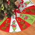 thumbnail image 1 of Grinch Decor Grinch Christmas Decorations Bathroom Grinch Christmas Decorations Christmas Tree Skirt, Red & Green Merry Christmas Tree Skirt Collar, Soft Xmas Holiday Decoration, 1 of 4