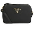 thumbnail image 3 of New Prada Black Vitello Phenix Leather Shoulder Camera Bag 1BH103, 3 of 7
