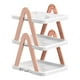 thumbnail image 2 of Zapatero de 6 niveles | Zapatero plegable que ahorra espacio para dormitorio, puerta y armario | Altura ajustable para tacones y botas | Naranja, 2 of 3