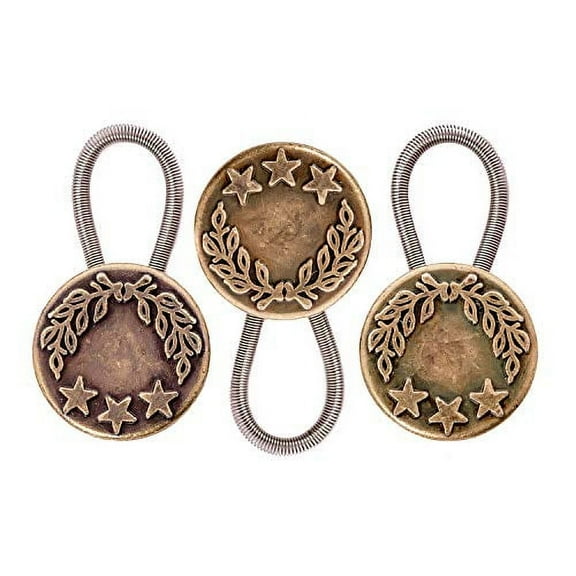 Jean Waist Button Extenders for Pants and Maternity Wear | 3 Pack | Flexible and Stretchy Waistband Support for Women, Men or Kids | Small and Discreet Design