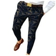 thumbnail image 2 of Lilgiuy Men Casual Fashion Zippered Printed Mid-waisted Trousers With Pockets Pants Breathable Mountain Camping Fishing Pant, 2 of 5