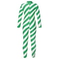 thumbnail image 2 of YONGHS Girls Christmas Candy Cane Striped Bodysuit Unitard Turtleneck Long Sleeve Gymnastics Dance Jumpsuit Green 16, 2 of 7