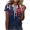 thumbnail image 2 of VKOYWKM American Flag Shirts for Women 4th of July Independence Day Graphic Tees Patriotic Short Sleeve Crew Neck Summer Tops Tshirts, 2 of 6