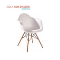 thumbnail image 1 of Silla Tipo Eames Con Brazos Comedor Moderno Retro Resistente blanco 6.49 pulg Pido Todo E-SEBZM-BK, 1 of 8