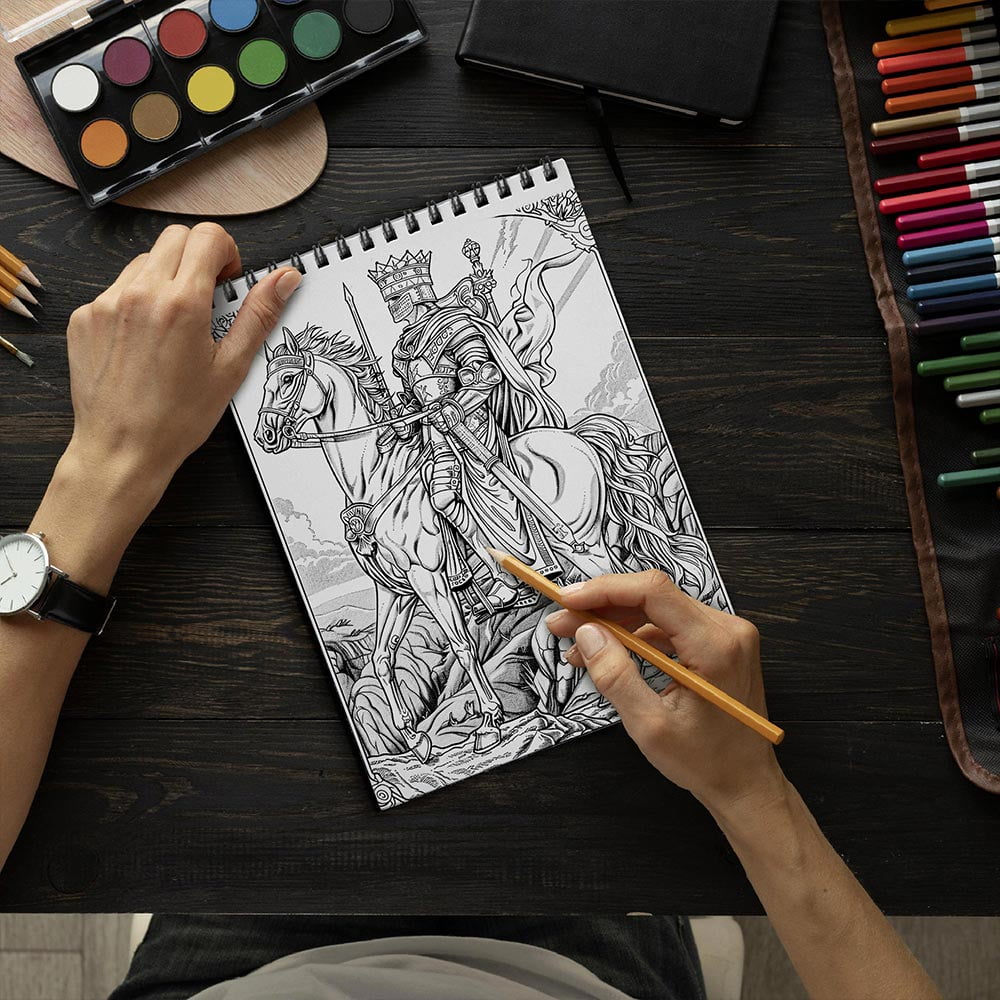 LBKHOUSE Tarot Coloring Book Spiral Bound for Adults, Premium Cover