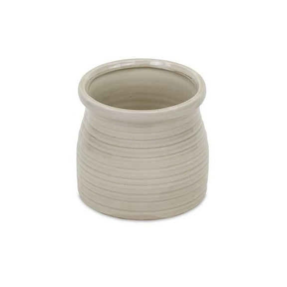 Cheungs 5663WT Curved Ceramic Planter, White