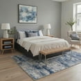 thumbnail image 2 of 5x7 Washable Area Rugs for Living Room and Bedroom, Machine Washable Non Slip Low Pile Rug, Lightweight Indoor Throw Rug with Abstract Print Pattern, Misty Blue, 2 of 5