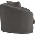 thumbnail image 4 of Meridian Furniture Penelope Grey Chenille Fabric Loveseat, 4 of 15