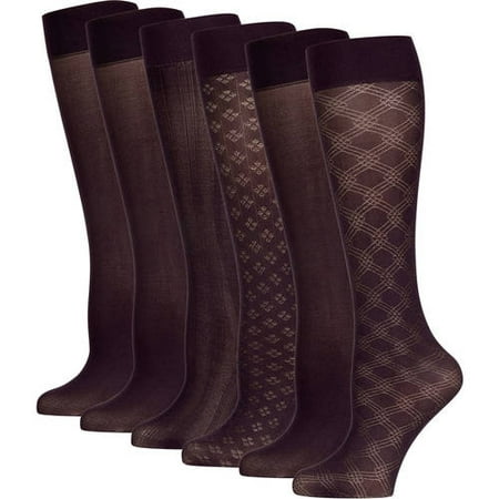 Peds Ladies Interlinks Trouser Socks, 6 Pairs - Walmart.com