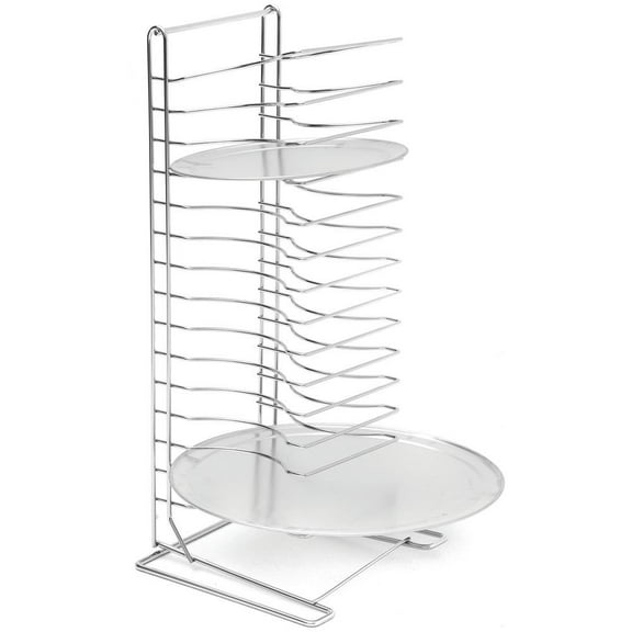 American Metalcraft 19029 Chrome-Plated Steel Standard Pizza Rack, 15 Slots, Silver CA2