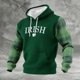 thumbnail image 1 of Ceisia Men's Irish Four-Leaf Clover Print Hoodie | Vintage Washed Relaxed Long-Sleeve Casual Sweatshirt Gift, 1 of 8