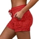 thumbnail image 1 of Summer elastic fitness shorts for women Red, 1 of 1