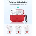 thumbnail image 2 of Funda para AirPods Pro (2ª generación, ESR, protección total contra caídas), color rojo, 2 of 8