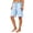 Light Blue, variant on WRFWUL Men's Contrast Striped Pockets Cotton Linen Shorts Drawstring Waist Leather Patch Bermuda Shorts Summer Casual Beach Outfits