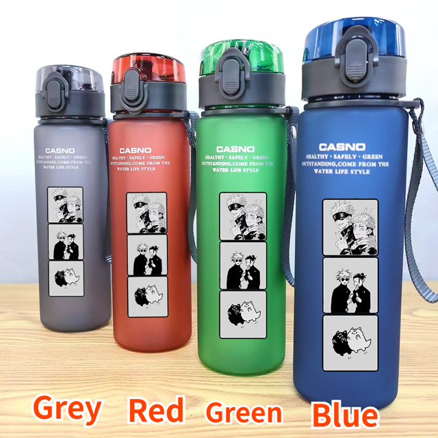 Taza de agua de Anime Jujutsu Kaisen de gran capacidad, botella de bebida deportiva al aire libre portátil, taza de café, regalo para niños, Gojo Satoru, 560ml, nuevo