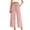 Pink, variant on Womens Cotton Linen Palazzo Pants Drawstring Elastic Waist Casual Wide Leg Trousers with Pockets Spring Summer Fashion