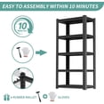 thumbnail image 4 of IKIMI 62"H 5-Tier Metal Garage Shelving, 2500Lbs Heavy Duty Adjustable Garage Storage Shelves for Home, Garage, Basement, 61.6"H x 27.5"W x 12"D, 4 of 7
